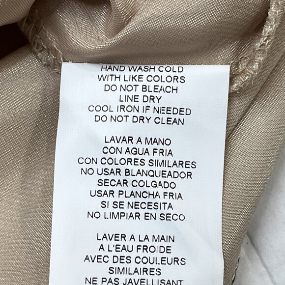 Nicole Miller Skirt Womens L Tan Satin Slip Maxi‎ Black Lace Fairy Wimisigoth - Picture 8 of 9